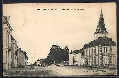 AK Longeville-sur-Aisne /Haute-Marne, La Place