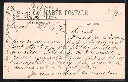 AK Langres, Quartier Turenne avec soldats devant l`entrée