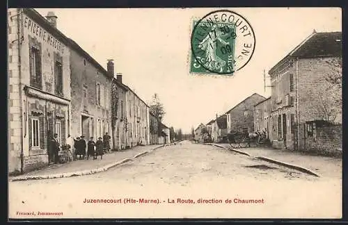 AK Juzennecourt /Hte-Marne, La Route, direction de Chaumont