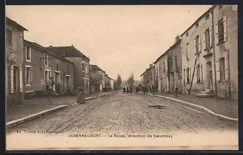 AK Juzennecourt, La Route, direction de Colombey