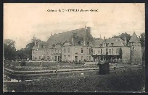 AK Dinteville /Haute-Marne, Château de Dinteville et son pont sur le fossé