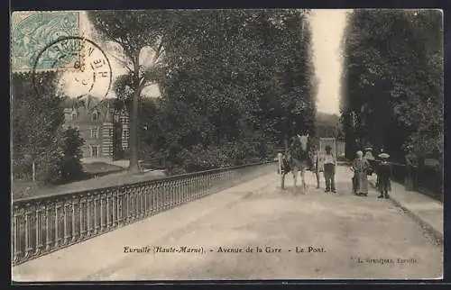 AK Eurville /Haute-Marne, Avenue de la Gare, Le Pont