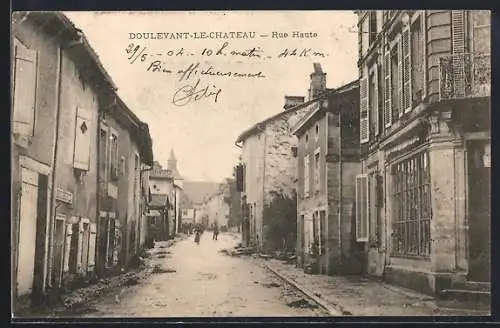 AK Doulevant-le-Château, Rue Haute avec bâtiments et perspective sur le village