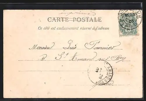 AK Doulévant-le-Château, Route de Dommartin avec maisons anciennes et arbres dénudés en hiver