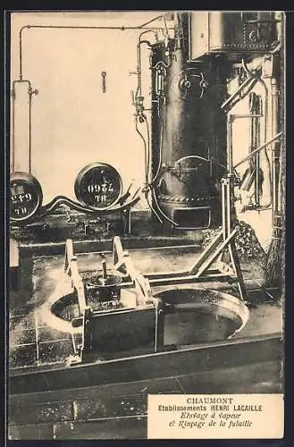 AK Chaumont, Établissements Henri Lacaille, Ebullage à vapeur et Rincage de la futaille