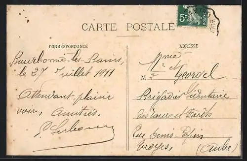 AK Bourbonne-les-Bains, Hôpital Militaire, Mécanothérapie