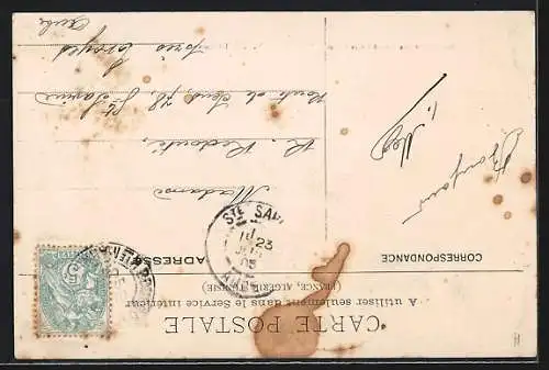 AK Bourbonne-les-Bains, Rue Flerat avec vue sur l`église et passants dans la rue animée