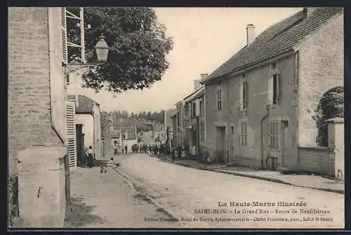 AK Saint-Blin, La Grand`Rue, Route de Neufchâteau
