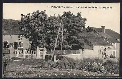AK Anrosey /Hte-Marne, Magasin et Habitation Daguin