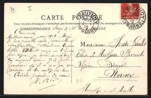 AK Coublanc /Haute-Marne, Grande Rue avec passants et maisons anciennes