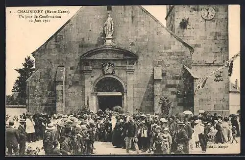 AK Chalindrey /Haute-Marne, Un jour de Confirmation 12 Juin 1917