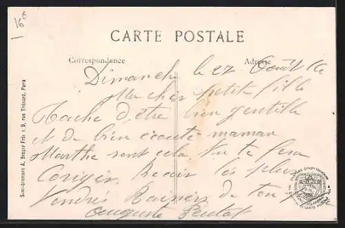 AK Louvemont /Hte-Marne, La Grande-Rue avec vue de village et animaux dans la rue