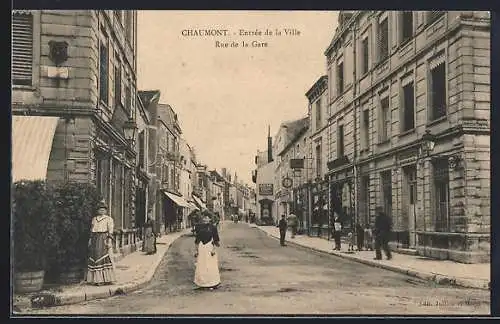 AK Chaumont, Entrée de la Ville Rue de la Gare
