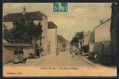 AK Bricon /H.-M., Une Rue du Village