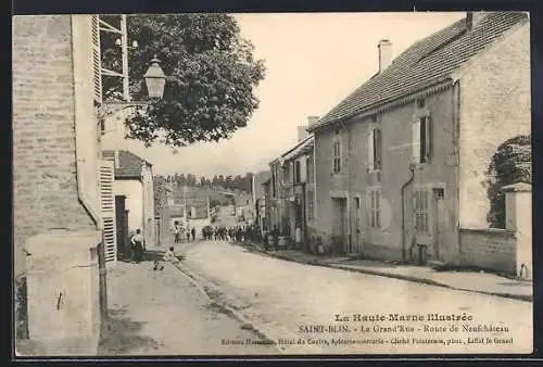 AK Saint-Blin, La Grand`Rue, Route de Neufchâteau