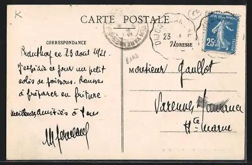 AK Prauthoy, Hôtel Francois avec des habitants devant l`entrée