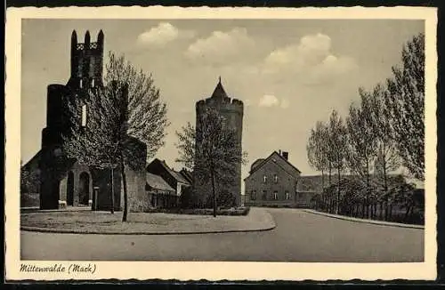 AK Mittenwalde / Mark, Teilansicht