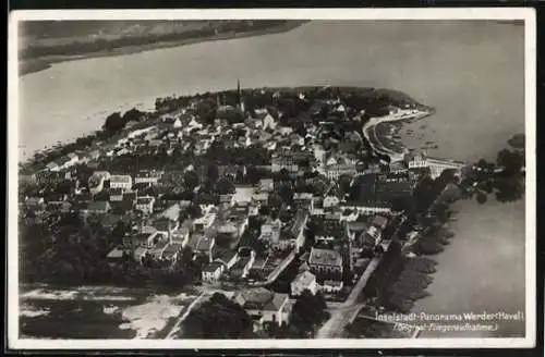 AK Werder / Havel, Panorama, Fliegeraufnahme