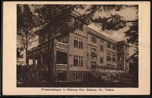 AK Mahlow, Blick auf das Priessnitzhaus