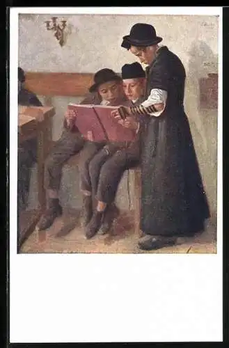 AK jüdische Jungen studieren die Tora