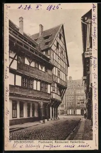 AK Halberstadt, Restaurant Hackerbräu am Fischmarkt