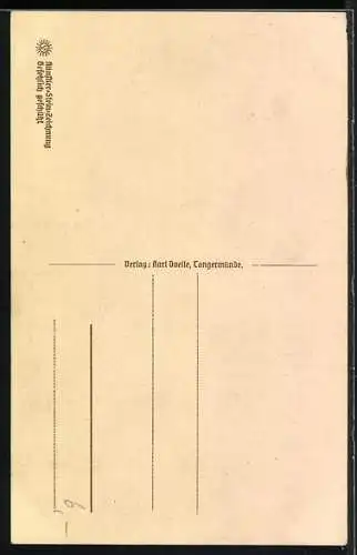 Steindruck-AK Tangermünde, Rathaus mit Turm