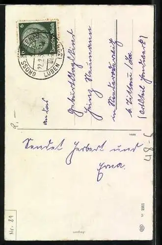 AK Kleines Mädchen am Telefon, Geburtstagsgruss