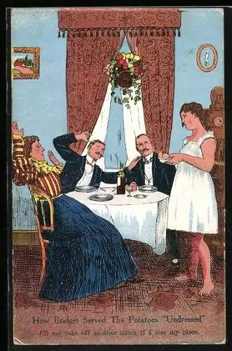 AK How Bridget served the potatoes undressed