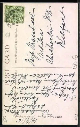 AK Picking up things on the beach!, Kavalier spricht Dame an