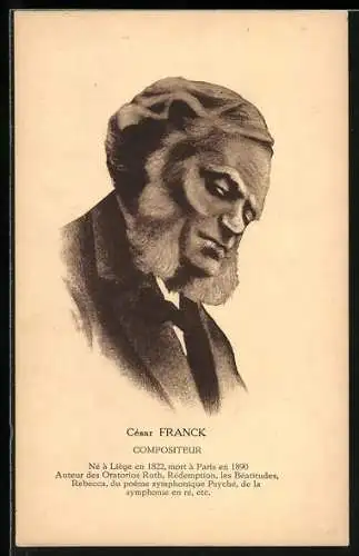 Künstler-AK Compositeur César Franck