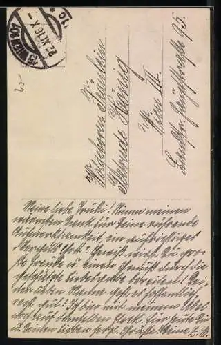 AK Portrait von Mozart mit gewelltem Haar