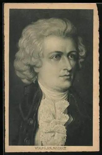 Künstler-AK Wolfg. Am. Mozart im Porträt