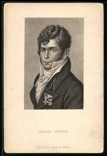Künstler-AK Komponist Gasparo Spontini mit Orden