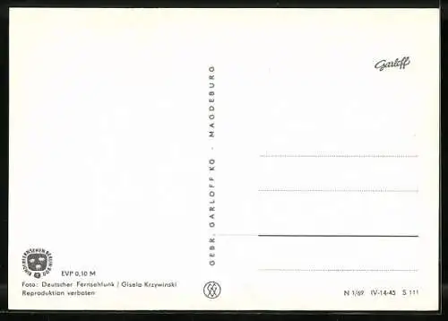 AK Der Sandmann begrüsst einen Bauarbeiter