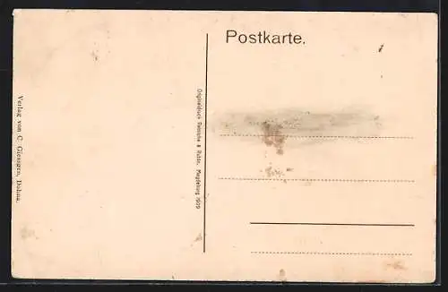 AK Dohna, Markt mit Kirche und Stadt-Schänke