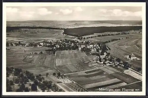 AK Möttlingen, Ortsansicht vom Flugzeug aus