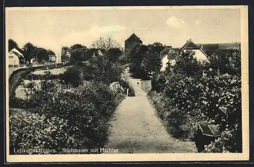 AK Rüthen, Stadtmauer mit Hachtor