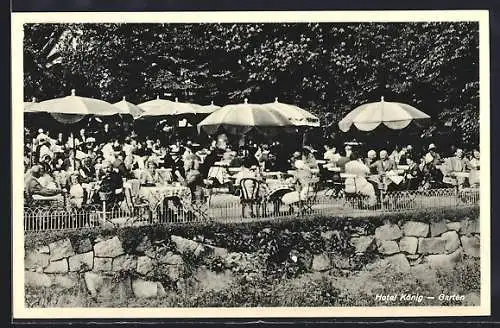 AK Schierke /Harz, Hotel König, Garten