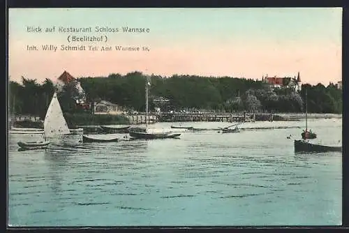 AK Berlin-Wannsee, Restaurant Schloss Wannsee Beelitzhof, Inh. Willy Schmidt