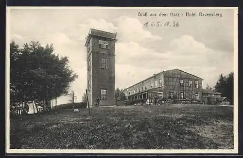 AK Ravensberg /Harz, Hotel Ravensberg, Aussichtsturm