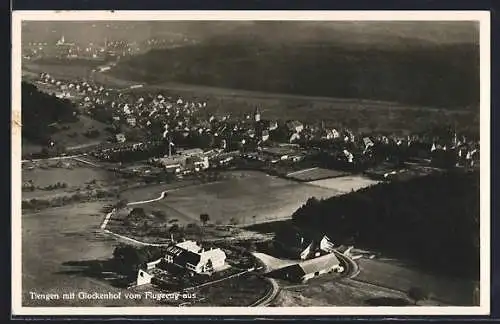 AK Tiengen / Oberrhein, Glockenhof, Luftaufnahme