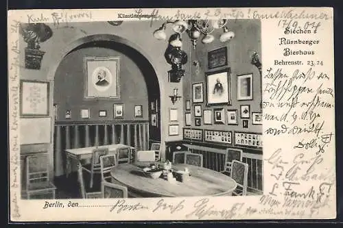 AK Berlin, Restaurant Siechen`s Nürnberger Bierhaus Bierhaus, Behrenstr. 23/24