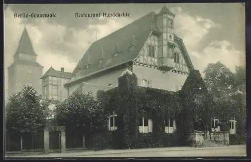 AK Berlin-Grunewald, Restaurant Hundekehle