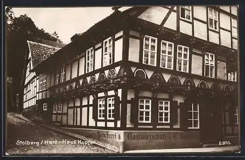 AK Stolberg /Harz, Gasthaus Haus Kupfer