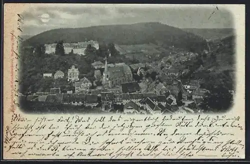 AK Stolberg i. Harz, Schloss, Kirche, Ortsansicht