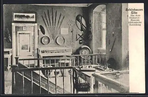 AK Schönhausen /Elbe, Bismarck-Museum, Afrikanische Sammlung
