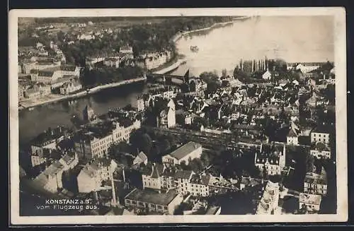 AK Konstanz a. B., Stadtansicht vom Flugzeug aus