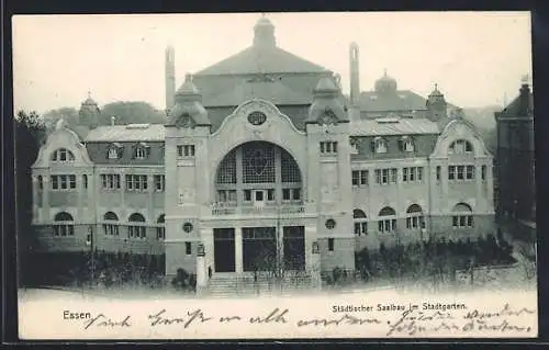 AK Essen, Städtischer Saalbau im Stadtgarten