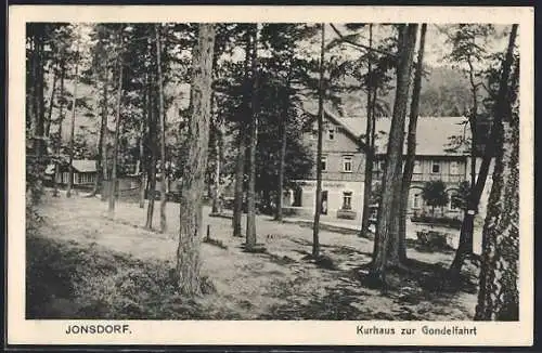 AK Jonsdorf, Kurhaus zur Gondelfahrt, Bes. Martin Schwerdiner