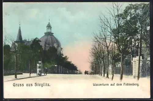 AK Berlin-Steglitz, Wasserturm auf dem Fichtenberg